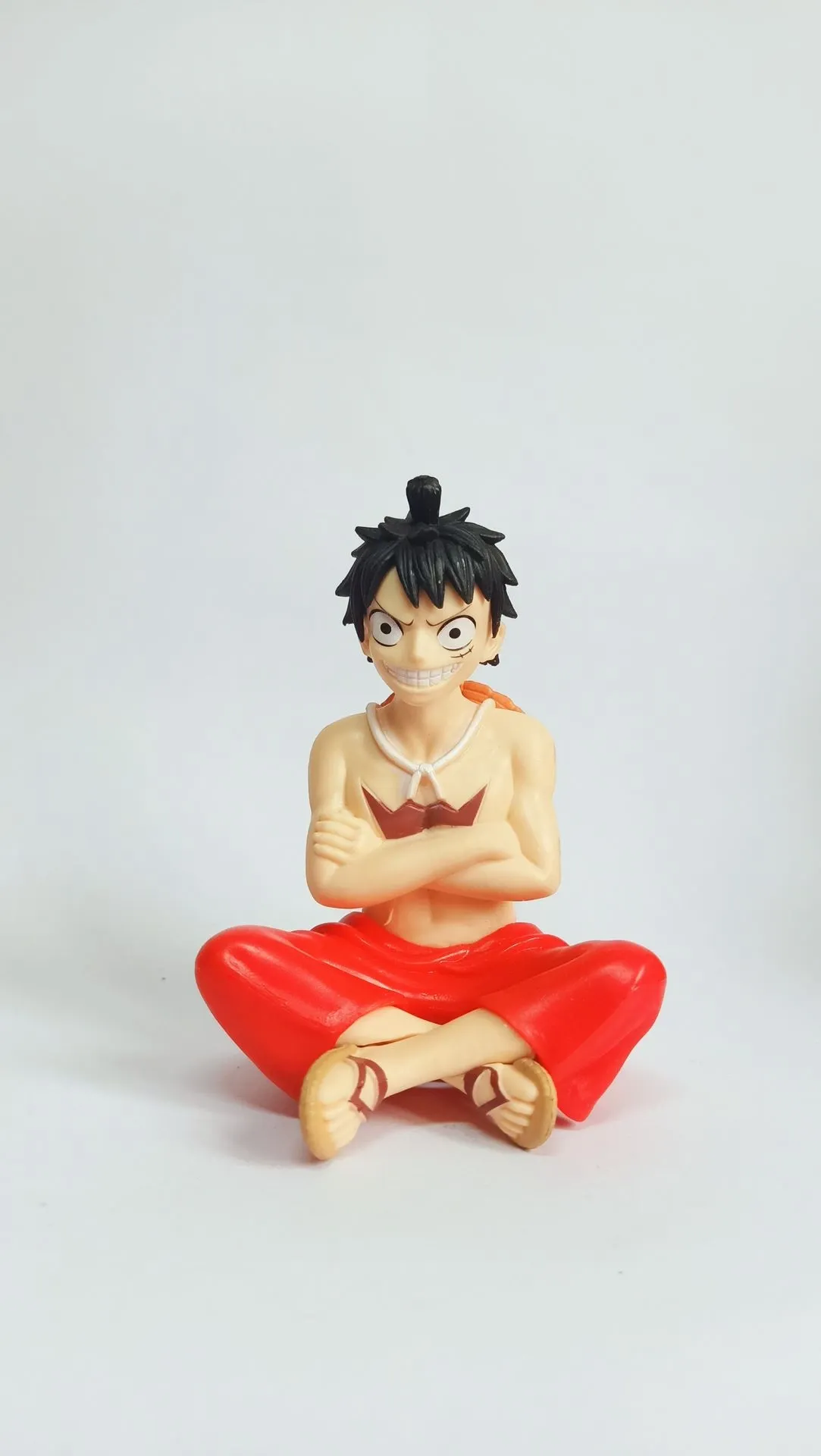 Monkey D. Luffy Sitting Anime Figure - One Piece Collectible (12 cm)