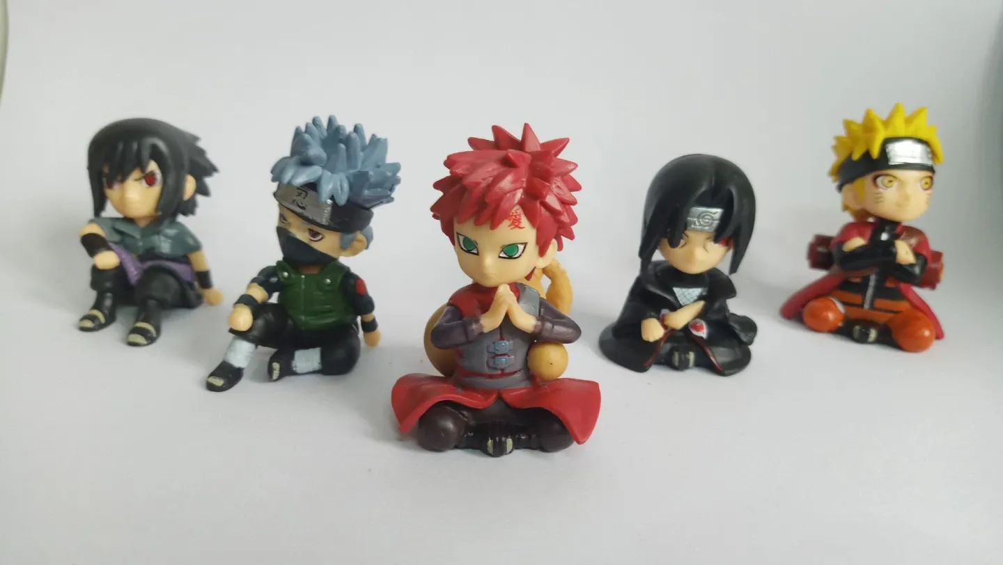Naruto Chibi Sitting Figure Combo - 5-Piece Collectible Pack (8 cm Each)