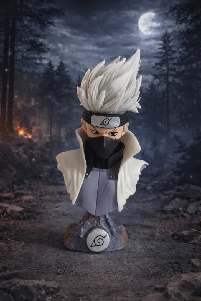 Kakashi Hatake Anime Bust Statue 15 cm | Naruto Action Figure Collectible